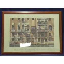 Framed "Balconies on The Grand Canal" By Jonathan Pike